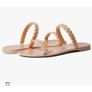 NWOB Stuart Weitzman Sawyer Braid Dual Band Jelly Sandals Size 35.5 5 SRP $195